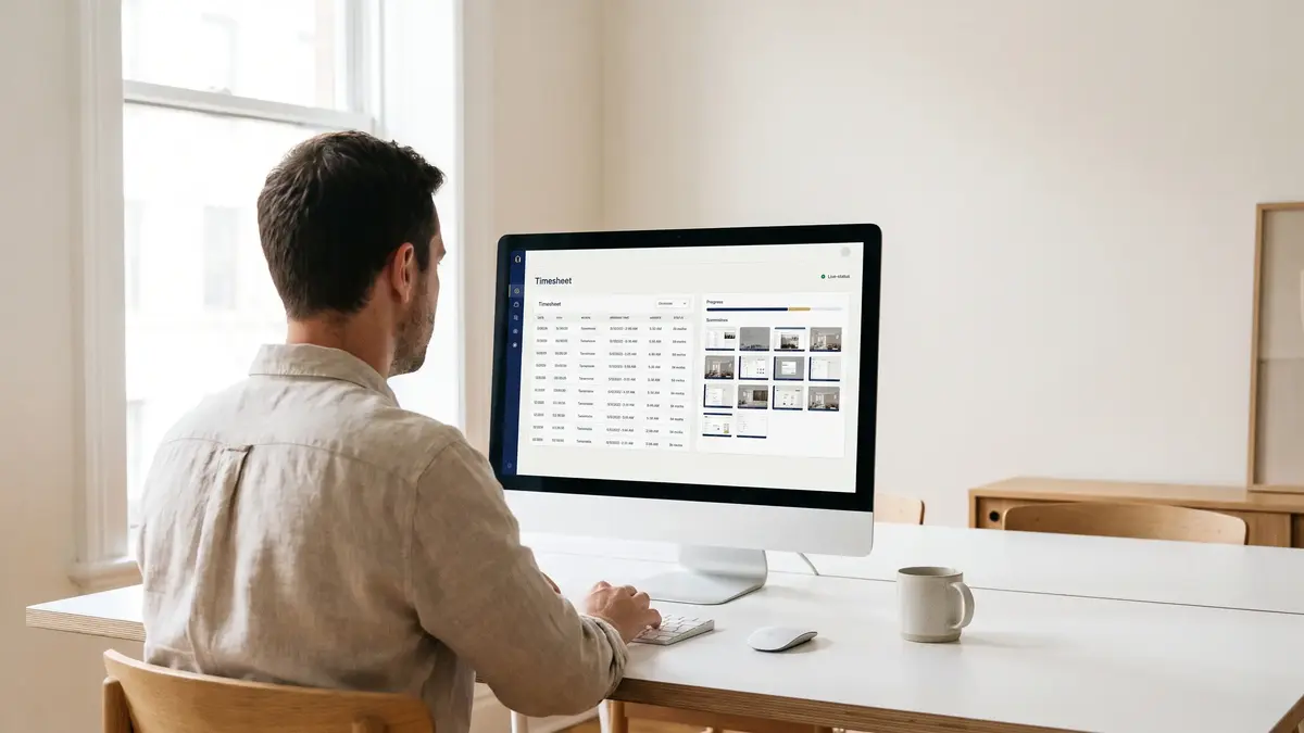 A supervised live activity screen being watched
